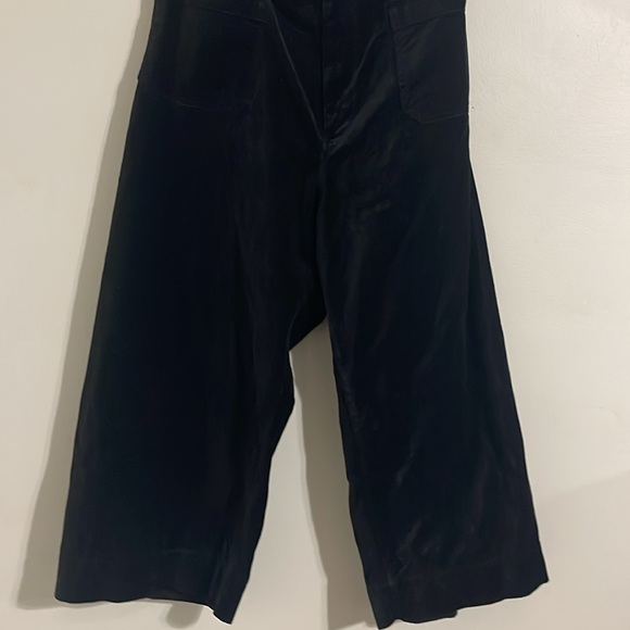 anthropologie Maeve the Colette  black velvet  Wide-Leg 24w - Picture 8 of 9